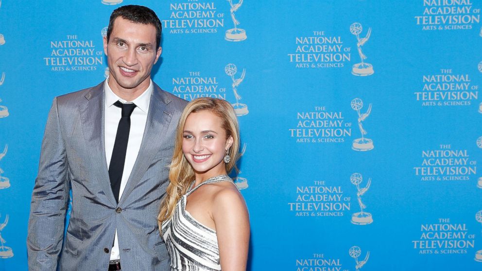 Boxer Wladimir Klitschko and actress/model Hayden Panettiere attend the 34th Annual Sports Emmy Awards Reception at Frederick P. Rose Hall, Jazz at Lincoln Center on May 7, 2013 in New York City.
