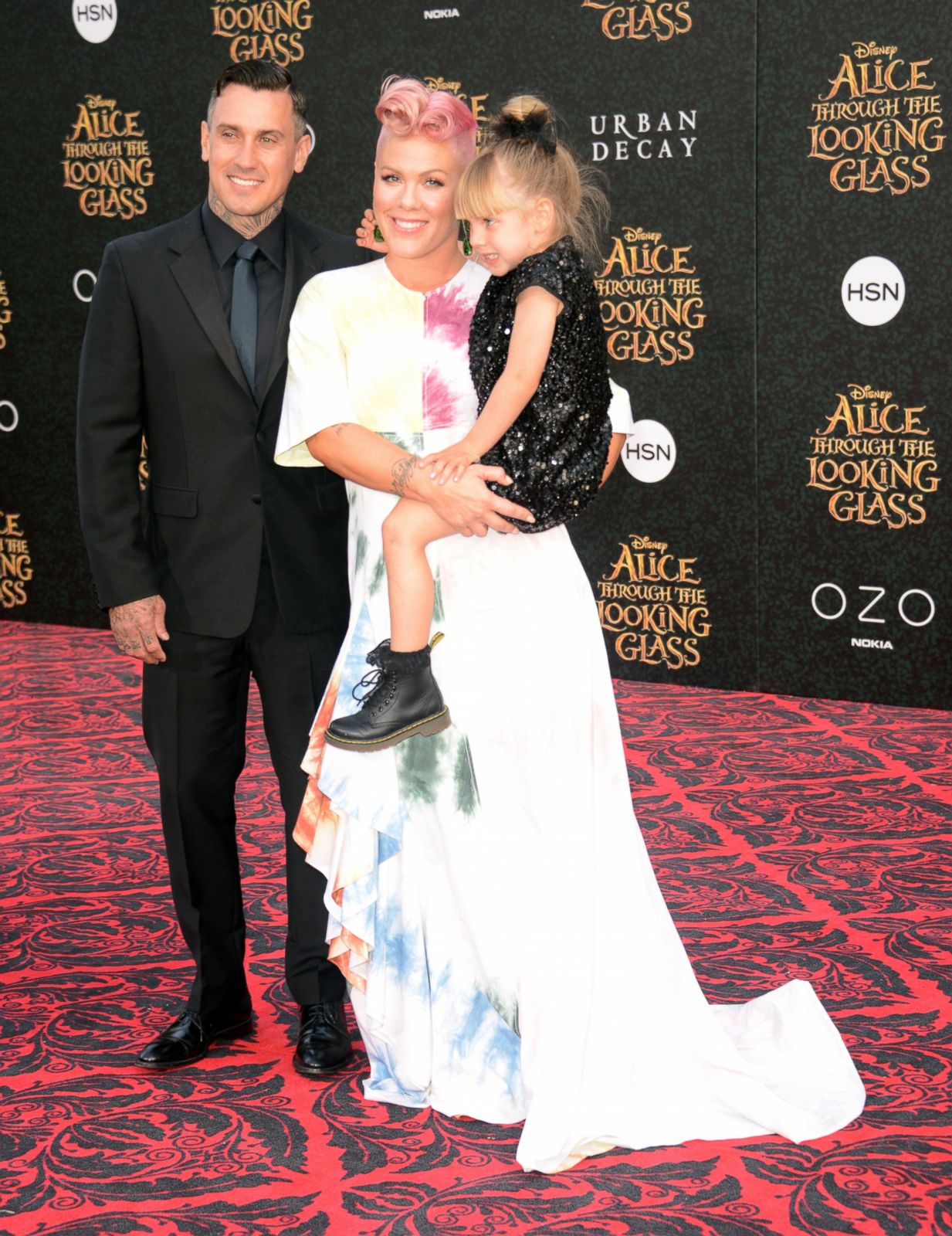 Pink and Family Enjoy Night Out at Movies Picture Stars with their