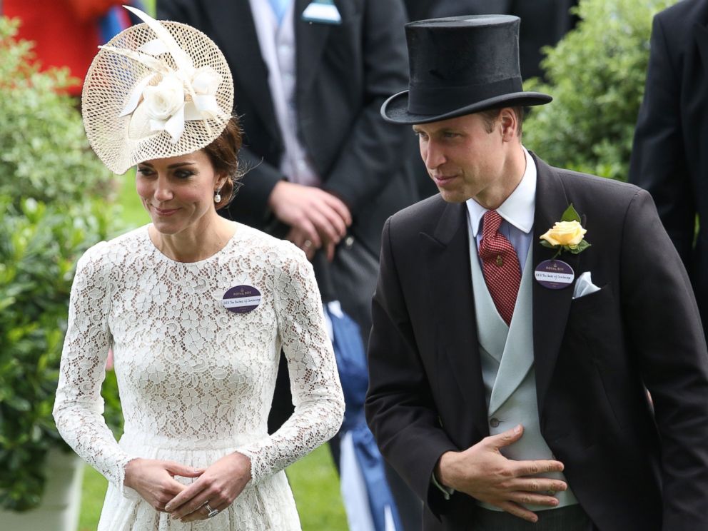 PHOTO: Prince William, Duke of Cambridge, and Catherine, Duchess of Cambridge, attend the second day of the Royal Ascot horse racing meet in Ascot, west of London on June 15, 2016.