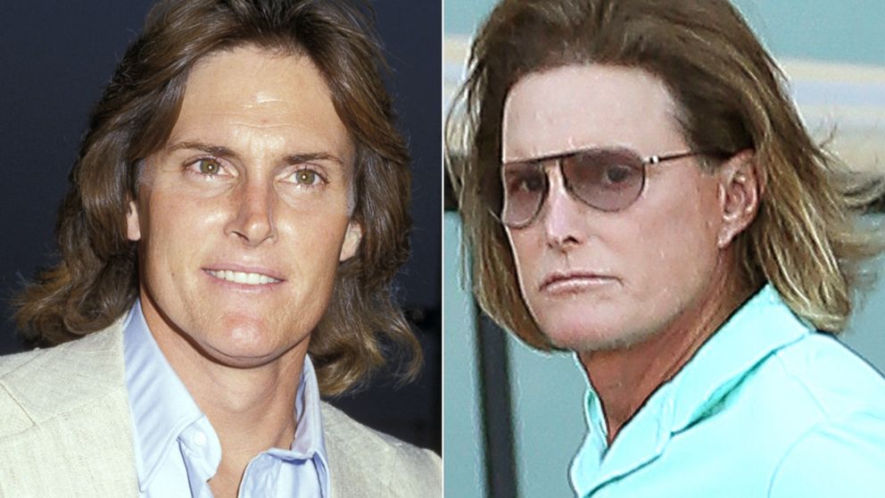 Bruce Jenner in 1987 and 2014.