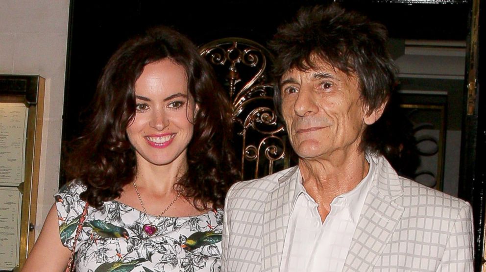 Ronnie Wood and Sally Humphreys at Scott's restaurant, July 16, 2014, in London.