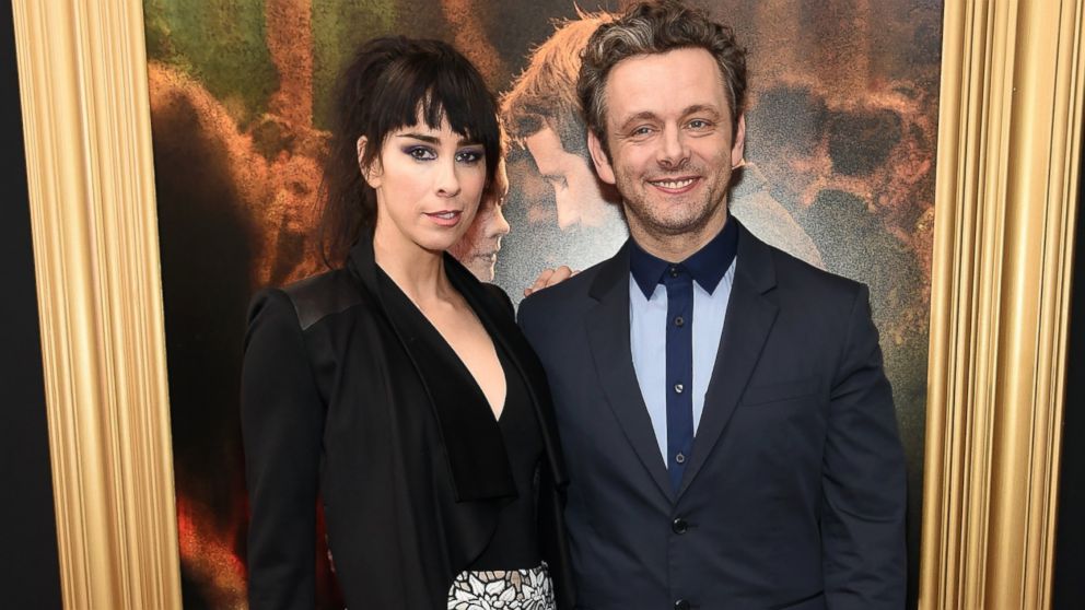 Sarah Silverman and actor Michael Sheen attend the "Far From The Madding Crowd" New York special screening at The Paris Theatre, April 27, 2015, in New York.