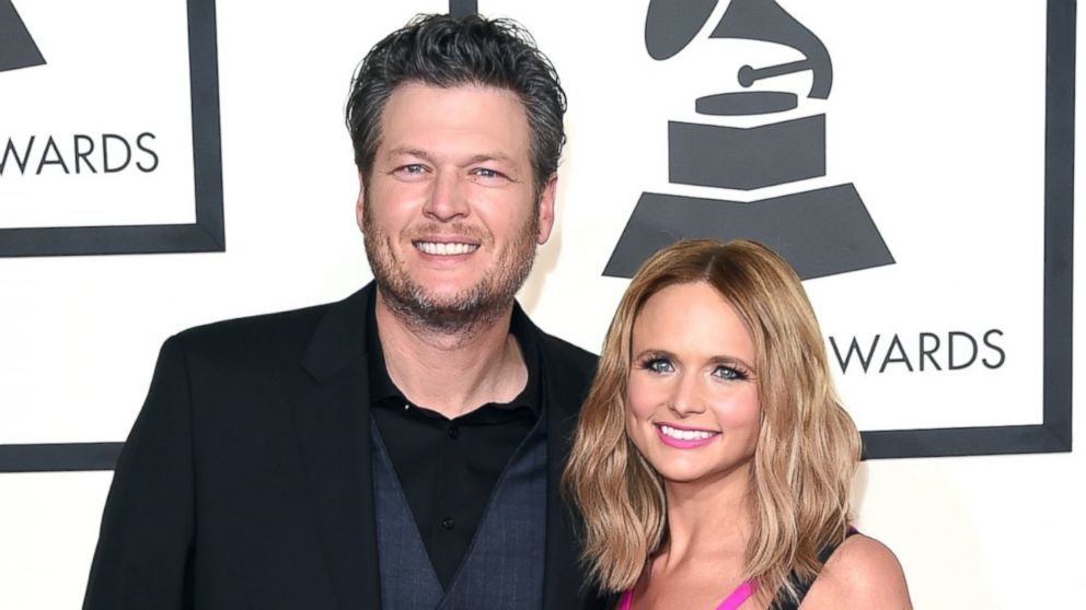 PHOTO: Recording artists Blake Shelton and Miranda Lambert attend The 57th Annual GRAMMY Awards at the STAPLES Center on Feb. 8, 2015 in Los Angeles.