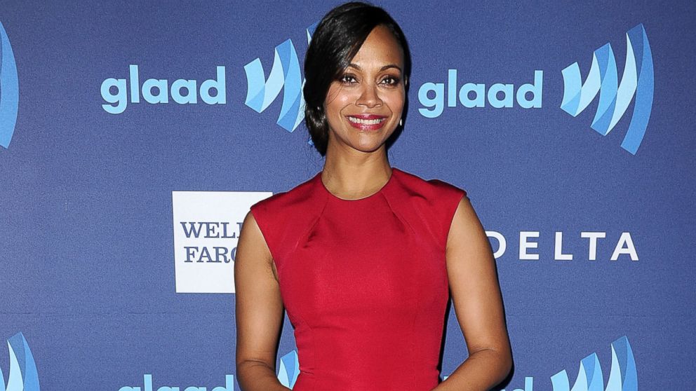 PHOTO: Actress Zoe Saldana attends the 26th annual GLAAD Media Awards at The Beverly Hilton Hotel, March 21, 2015, in Beverly Hills, Calif.
