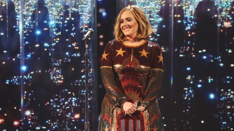 Adele performs at the BRIT Awards 2016, Feb. 24, 2016 in London, England.