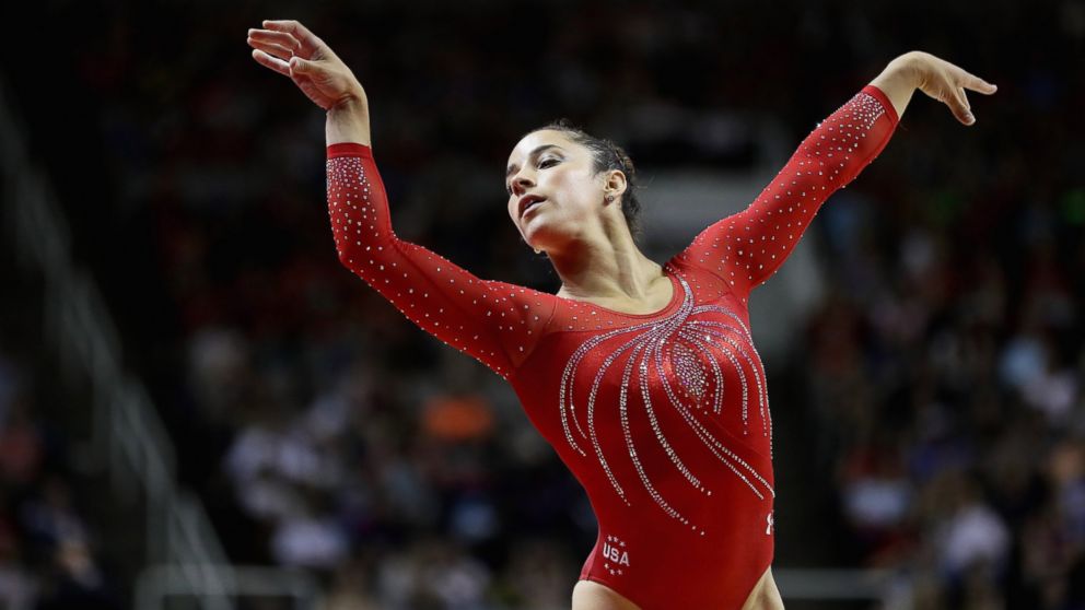 PHOTO: Alexandra Raisman competes in the floor exercise during Day 2 of the 2016 U.S. Women's Gymnastics Olympic Trials at SAP Center, July 10, 2016 in San Jose, California.