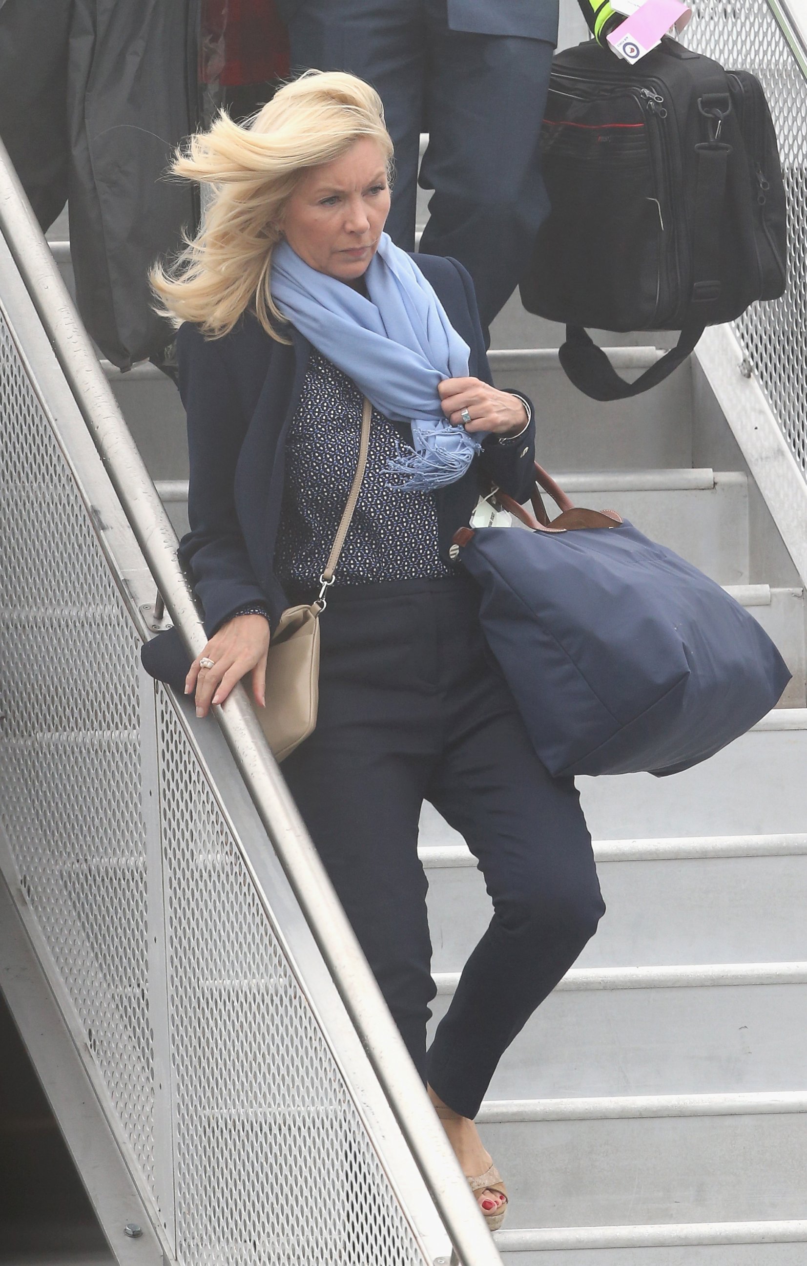 PHOTO: Amanda Cook Tucker arrives at Wellington Military Terminal on April 7, 2014 in Wellington, New Zealand. 