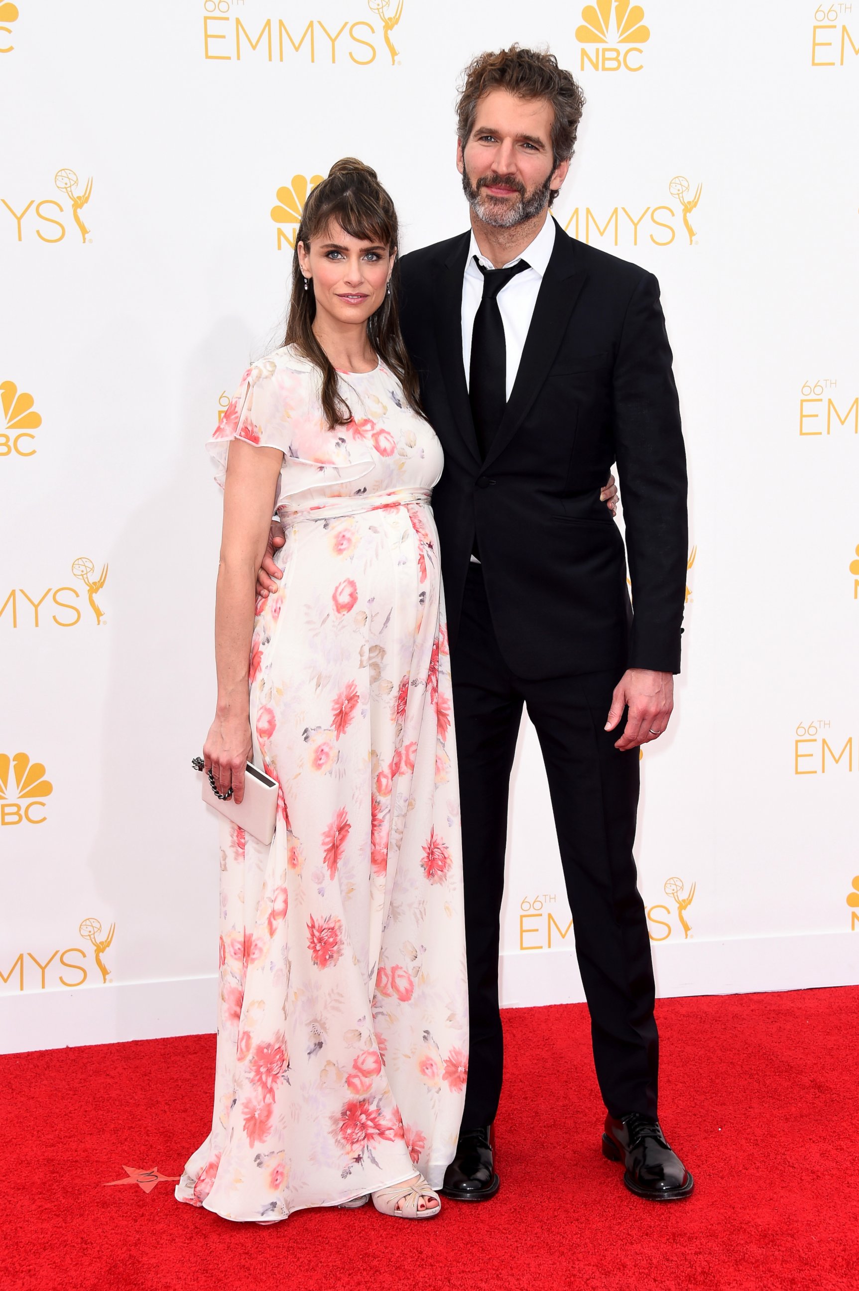 PHOTO: Amanda Peet and writer/director David Benioff attend the 66th Annual Primetime Emmy Awards held at Nokia Theatre L.A. Live, Aug. 25, 2014, in Los Angeles.