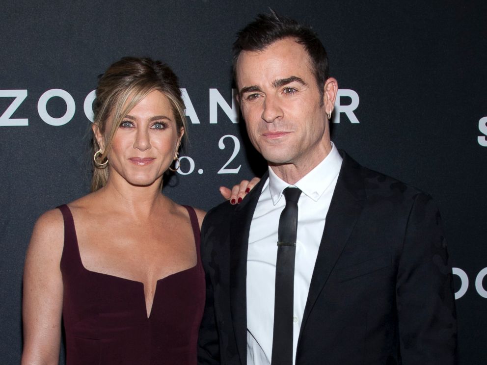 PHOTO: Jennifer Aniston and Justin Theroux attend the Zoolander 2 world premiere at Alice Tully Hall in New York City.