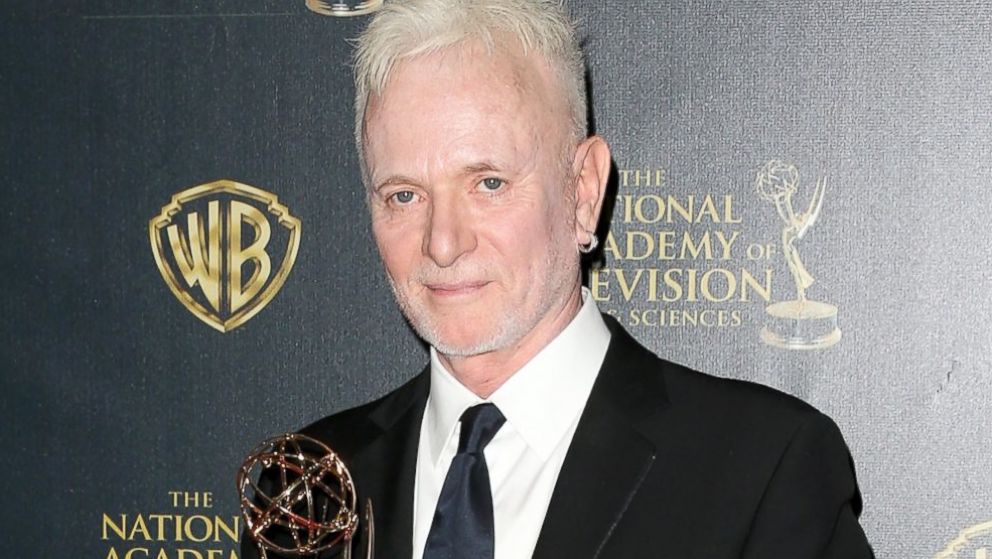Anthony Geary accepts Outstanding Lead Actor in a Drama Series award for "General Hospital" poses in the press room during The 42nd Annual Daytime Emmy Awards at Warner Bros. Studios, April 26, 2015, in Burbank, Calif.