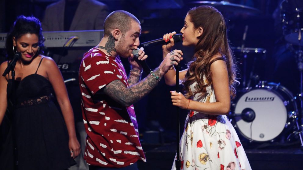 Ariana Grande and Mac Miller perform on "Late Night with Jimmy Fallon," June 14, 2013 in New York City. 
