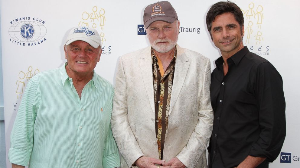 Bruce Johnston and Mike Love of the Beach Boys, and John Stamos at the 1st annual Florida 'Sounding Off For A Cure' benefit concert presented by the Voices Against Brain Cancer Foundation Fillmore Miami Beach,  April 14, 2011, in Miami Beach, Florida.