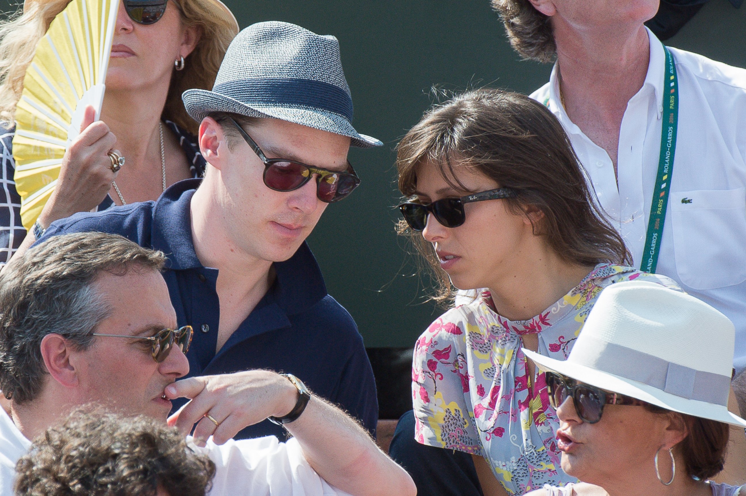 PHOTO: Benedict Cumberbatch and Sophie Hunter attend the Men's Final of Roland Garros French Tennis Open