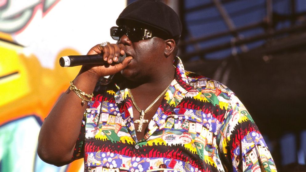 Notorious B.I.G. is pictured in 1995 in Los Angeles.