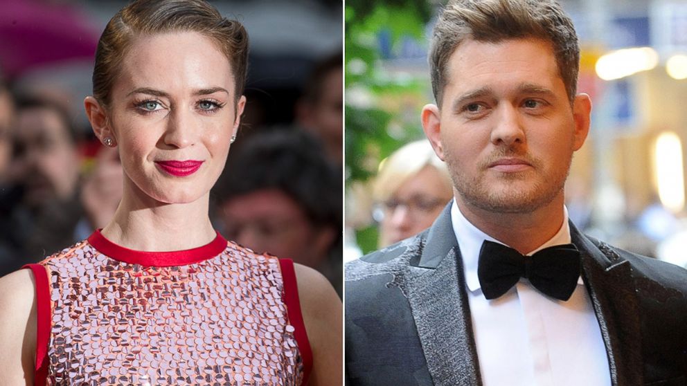 PHOTO: Emily Blunt, left, commented on her past relationship with Michael Buble.