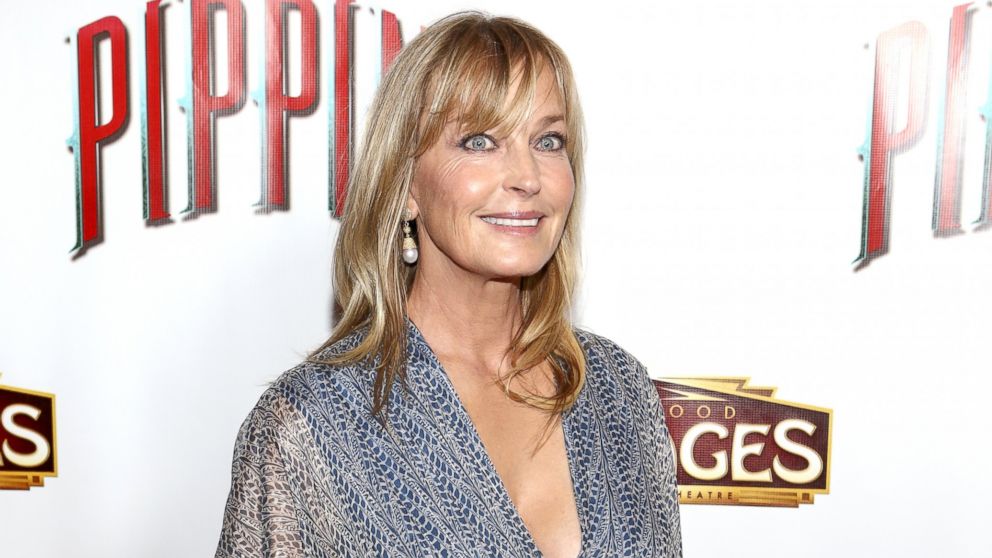 Bo Derek arrives at the opening night of  "PIPPIN" at the Pantages Theatre, Oct. 22, 2014, in Hollywood, Calif.