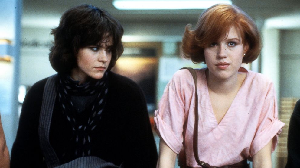 PHOTO: Ally Sheedy and Molly Ringwald in a scene from the film "The Breakfast Club", 1985.