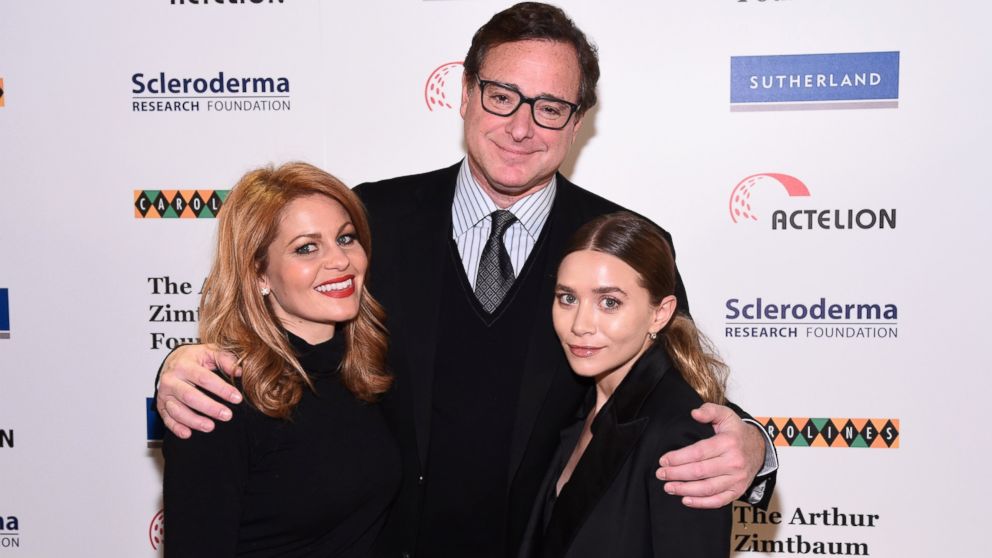 (L-R) Candace Cameron Bure, Bob Saget and Ashley Olsen attend Cool Comedy - Hot Cuisine, A Benefit For The Scleroderma Research Foundation, Dec. 8, 2015 in New York City.  