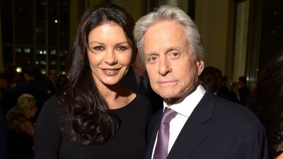 Catherine Zeta-Jones and Michael Douglas attend the 41st Annual Chaplin Award Gala dinner at Avery Fisher Hall at Lincoln Center for the Performing Arts, April 28, 2014 in New York.
