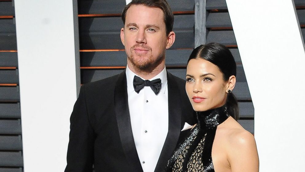 Channing Tatum and Jenna Dewan arrive at the 2015 Vanity Fair Oscar Party at Wallis Annenberg Center for the Performing Arts, Feb. 22, 2015, in Beverly Hills, Calif.