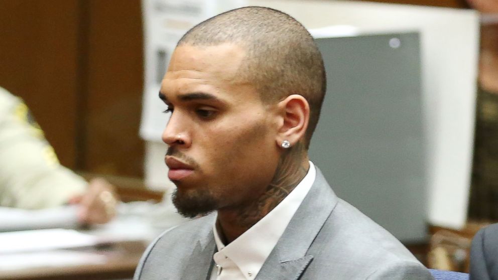 In this file photo, Chris Brown appears in Los Angeles Superior Court on Feb. 28, 2014 in Los Angeles.  