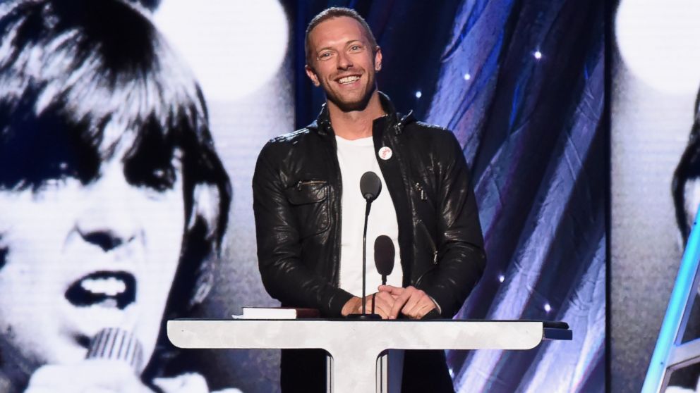Chris Martin speaks onstage at the 29th Annual Rock and Roll Hall of Fame Induction Ceremony on April 10, 2014 in Brooklyn, N.Y.  