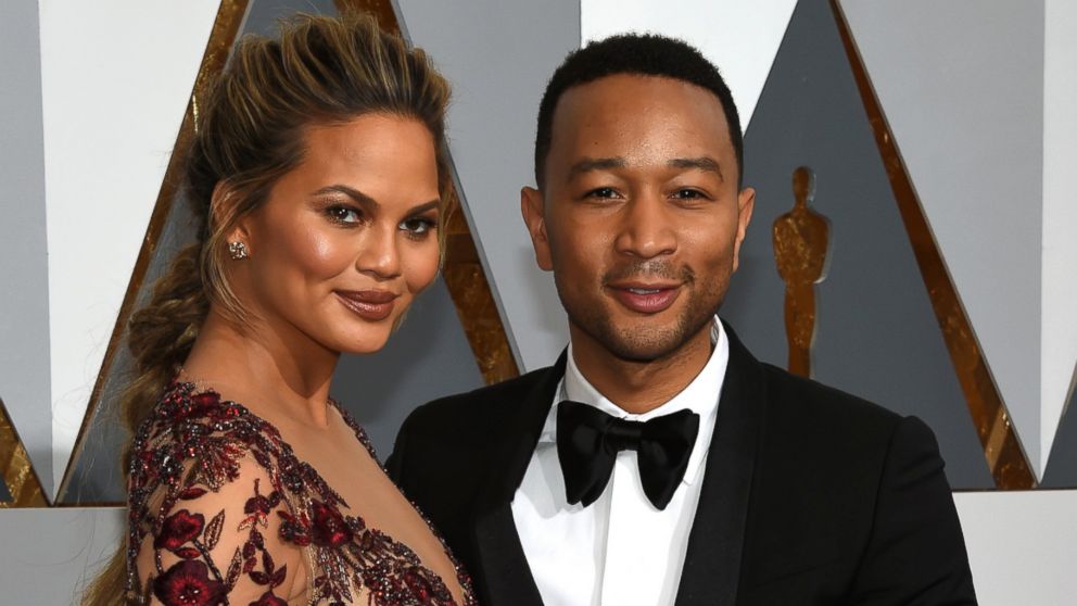 Chrissy Teigen, left, and recording John Legend attend the 88th Annual Academy Awards at Hollywood & Highland Center, Feb. 28, 2016 in Hollywood, Calif.  