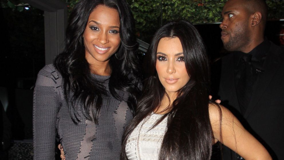 Ciara, left, and Kim Kardashian celebrate Ciara's birthday at Greenhouse in this Oct. 26, 2010, file photo in New York City. 