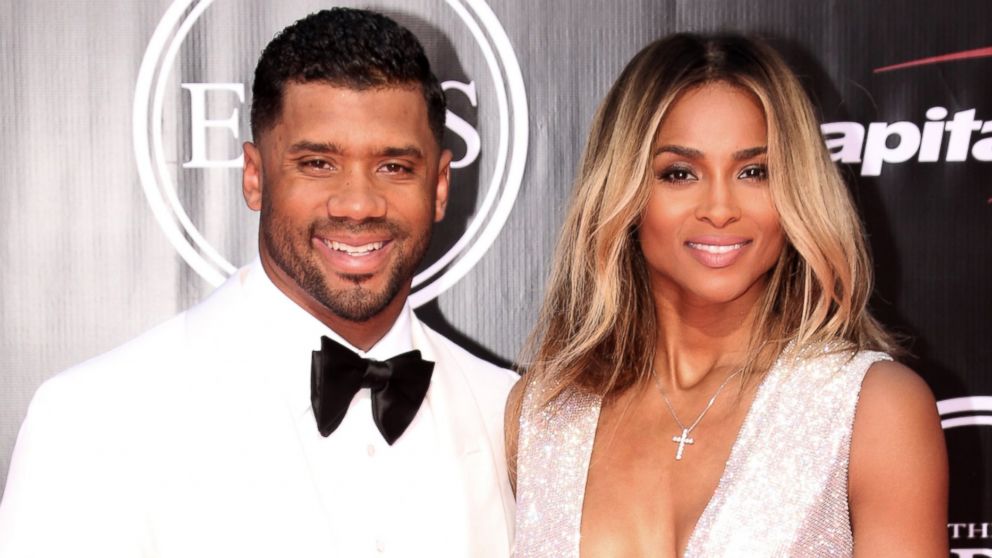 Russell Wilson and Ciara attend The 2016 ESPYS at Microsoft Theater, July 13, 2016 in Los Angeles.  
