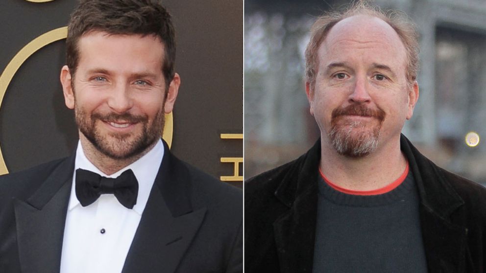 Bradley Cooper, left, and Louis C.K. both appeared in "American Hustle."