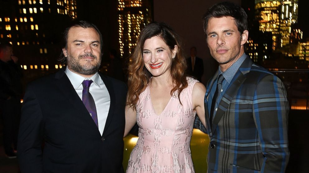 Actors Jack Black, Kathryn Hahn and James Marsden attend the after party IFC's "The D Train" New York premiere hosted by The Cinema Society and Banana Boat at The Jimmy at the James Hotel, May 6, 2015, in New York.