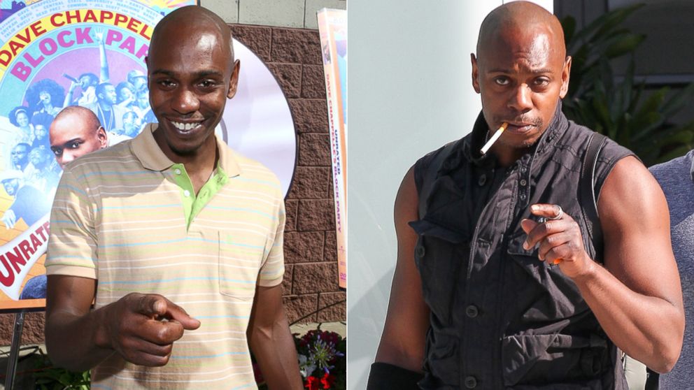 Dave Chappell in 2006 and in 2014.