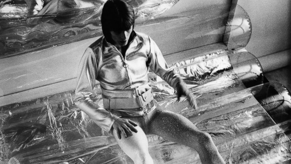 David Bowie poses in a studio for 'Love You Till Tuesday' film during the 'Space Oddity' sequence in this undated file photo.