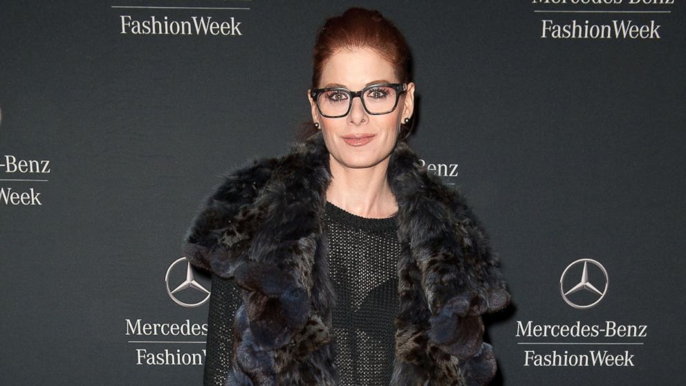 Debra Messing is seen during Mercedes-Benz Fashion Week Fall 2014 at Lincoln Center for the Performing Arts on February 10, 2014 in New York City.