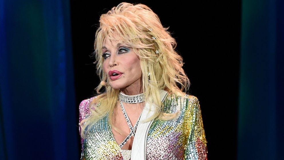 Dolly Parton is seen at Ryman Auditorium, Aug. 1, 2015, in Nashville, Tenn. 
