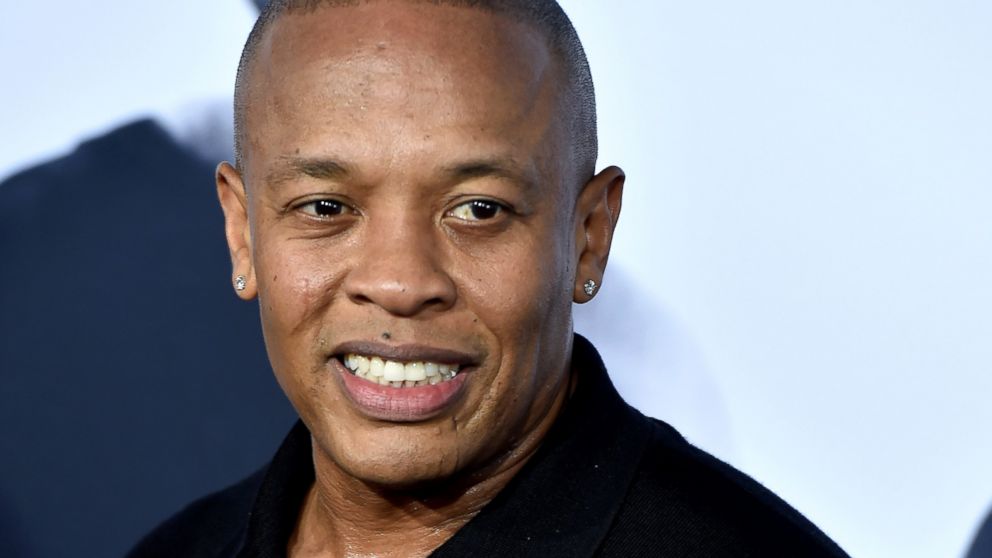 Rapper Dr. Dre arrives at the premiere of Universal Pictures and Legendary Pictures' "Straight Outta Compton" at the Microsoft Theatre, Aug. 10, 2015, in Los Angeles.