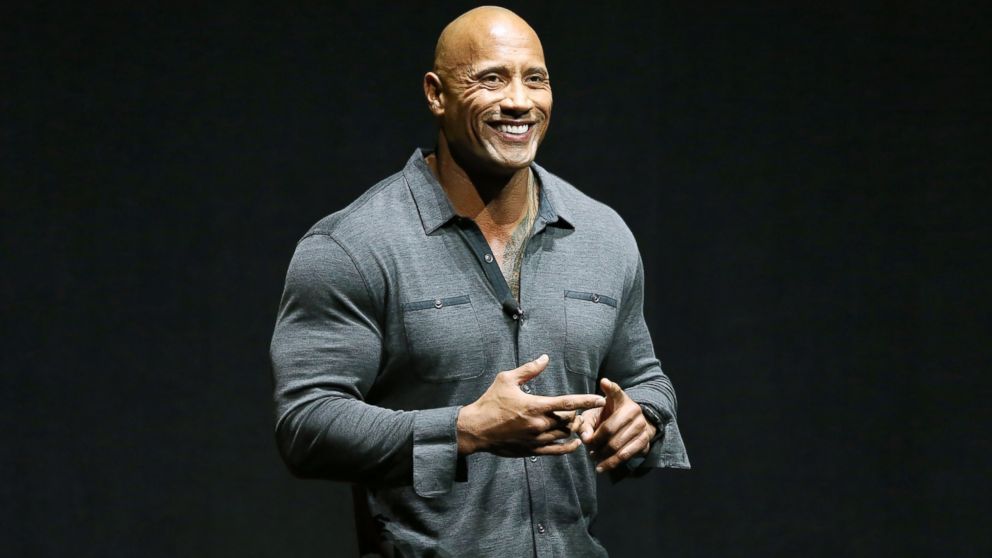 Dwayne Johnson speaks onstage at the Paramount Studios presentation Cinemacon 2014 held at The Colosseum at Caesars Palace, March 24, 2014, in Las Vegas.