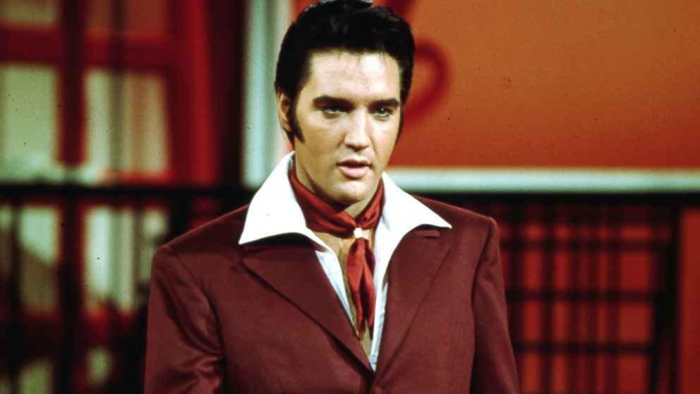 Elvis Presley is pictured circa 1970.