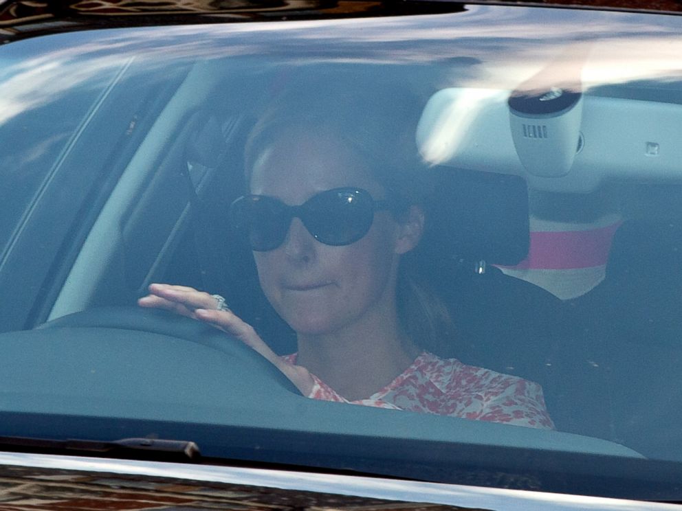 PHOTO: Emilia Derlanger arrives at Kensington Palace as Prince George of Cambridge turns one year old on July 22, 2014 in London.