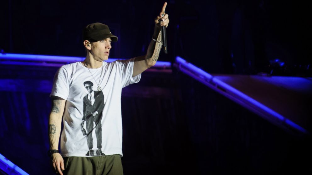 PHOTO: Eminem performs on stage on Day 2 of Reading Festival 2013 on Aug. 24, 2013 in Reading, England.