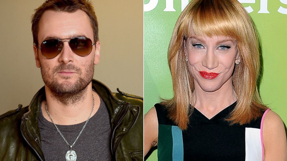 Eric Church poses for a portrait during I'll Take You There: Celebrating 75 Years of Mavis Staples at Auditorium Theatre, Nov. 19, 2014, in Chicago. | Kathy Griffin arrives at NBCUniversal's 2015 Winter TCA Tour at The Langham Huntington Hotel and Spa, Jan. 15, 2015, in Pasadena, Calif.