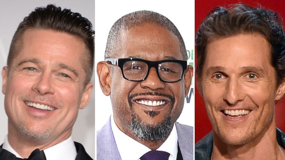 PHOTO: From left to right, Brad Pitt, Forest Whitaker and Matthew McConaughey are seen. 