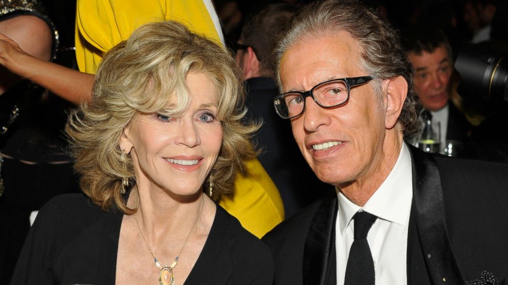 Jane Fonda, left, and Richard Perry, right, are pictured on March 29, 2014 in Los Angeles. 