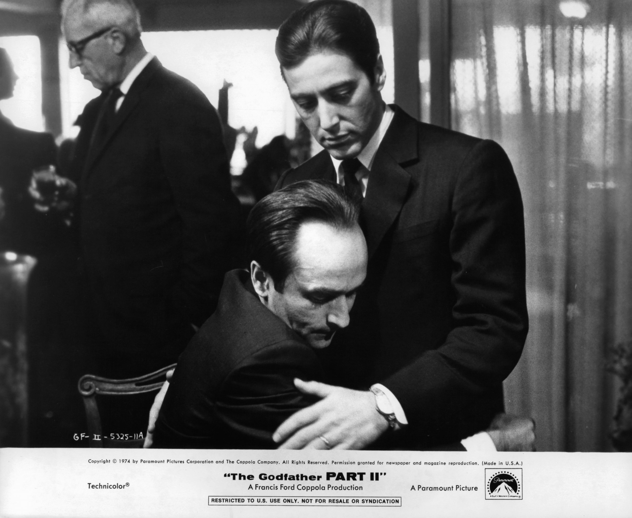 PHOTO: John Cazale holds his brother Al Pacino in a scene from the film "The Godfather," Part II," 1974.