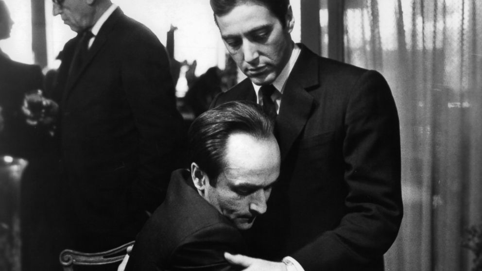 PHOTO: John Cazale holds his brother Al Pacino in a scene from the film "The Godfather," Part II," 1974.