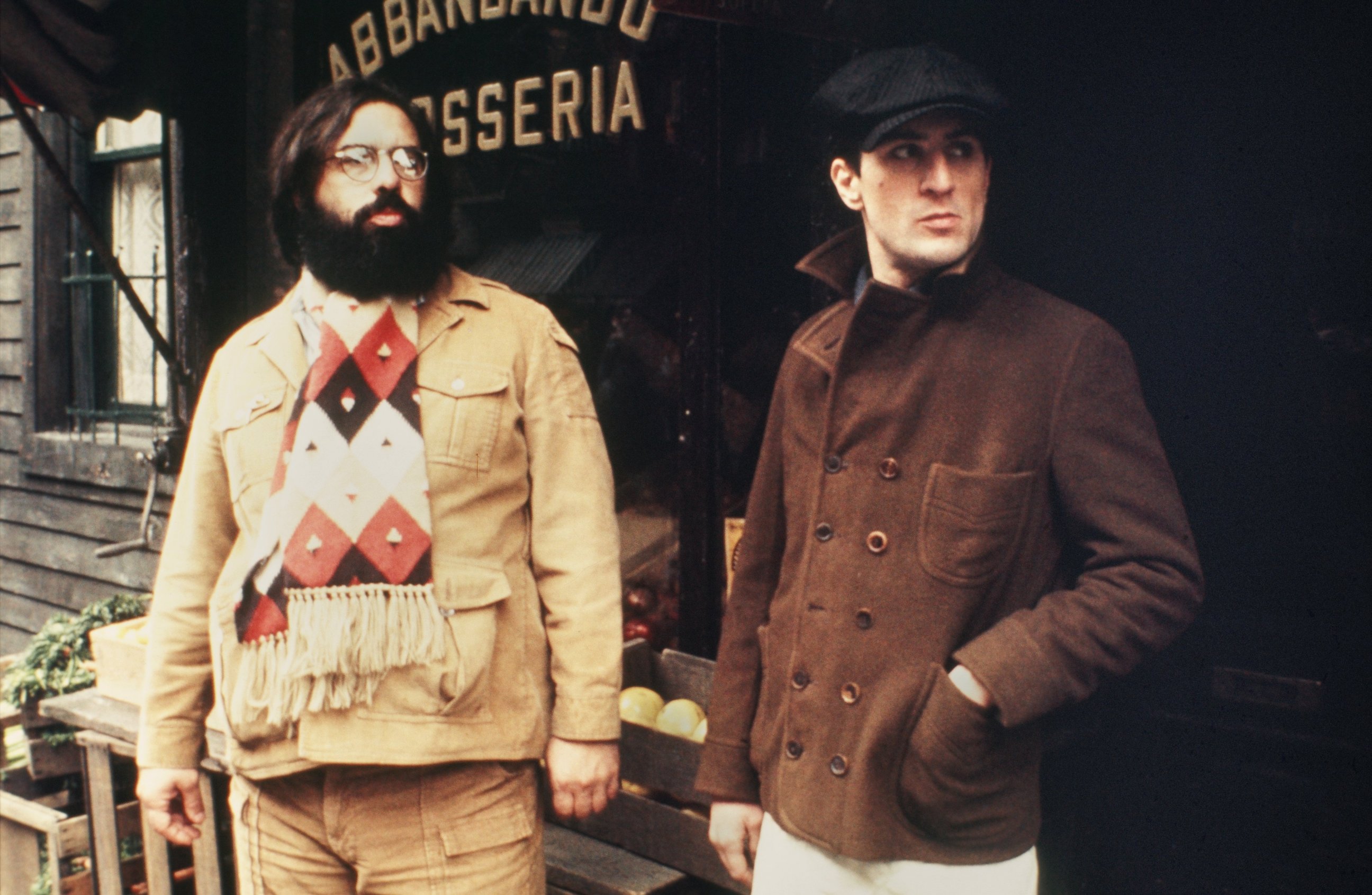 PHOTO: Director Francis Ford Coppola guides Robert De Niro in a scene in The Godfather Part II in 1974 in New York. 