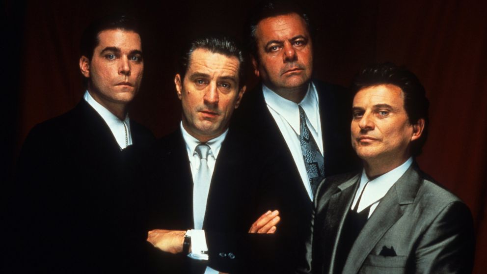 PHOTO: From left, Ray Liotta, Robert De Niro, Paul Sorvino, and Joe Pesci pose for a publicity portrait for "Goodfellas" in 1990. 