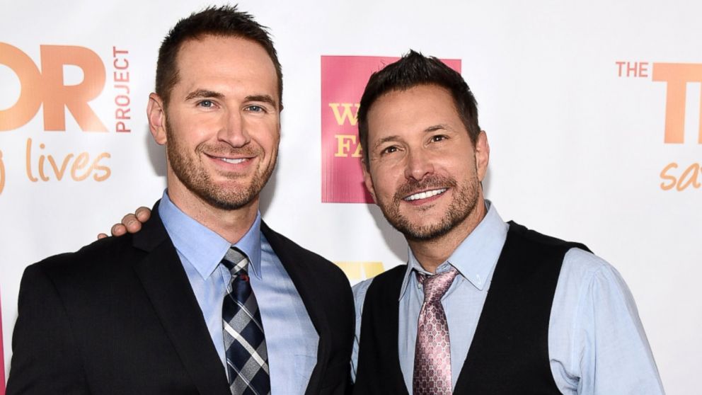 Ty Herndon, right, and Matt Collum attend "TrevorLIVE LA" Honoring Robert Greenblatt, Yahoo and Skylar Kergil for The Trevor Project at Hollywood Palladium, Dec. 7, 2014, in Los Angeles.