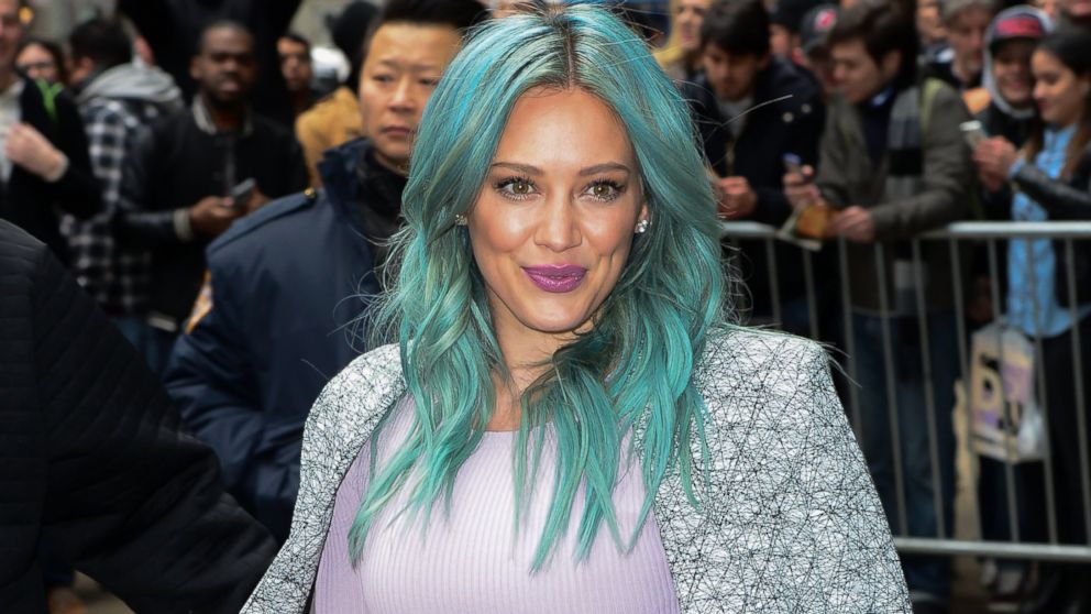 Actress Hilary Duff is seen on "Good Morning America," March 30, 2015 in New York.
