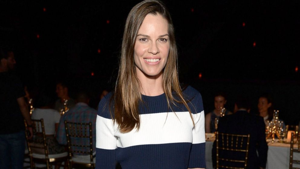 PHOTO: Hilary Swank attends The Moet and Chandon Inaugural "Holding Court" Dinner at The 2016 BNP Paribas Open, March 19, 2016, in Indian Wells, Calif.
